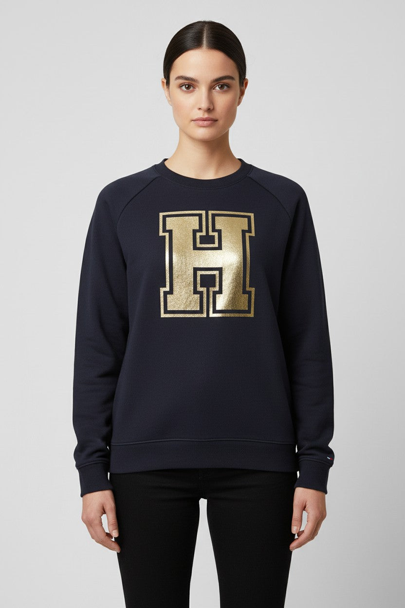 Tommy Hilfiger Damen Sweatshirt Blau Größe M