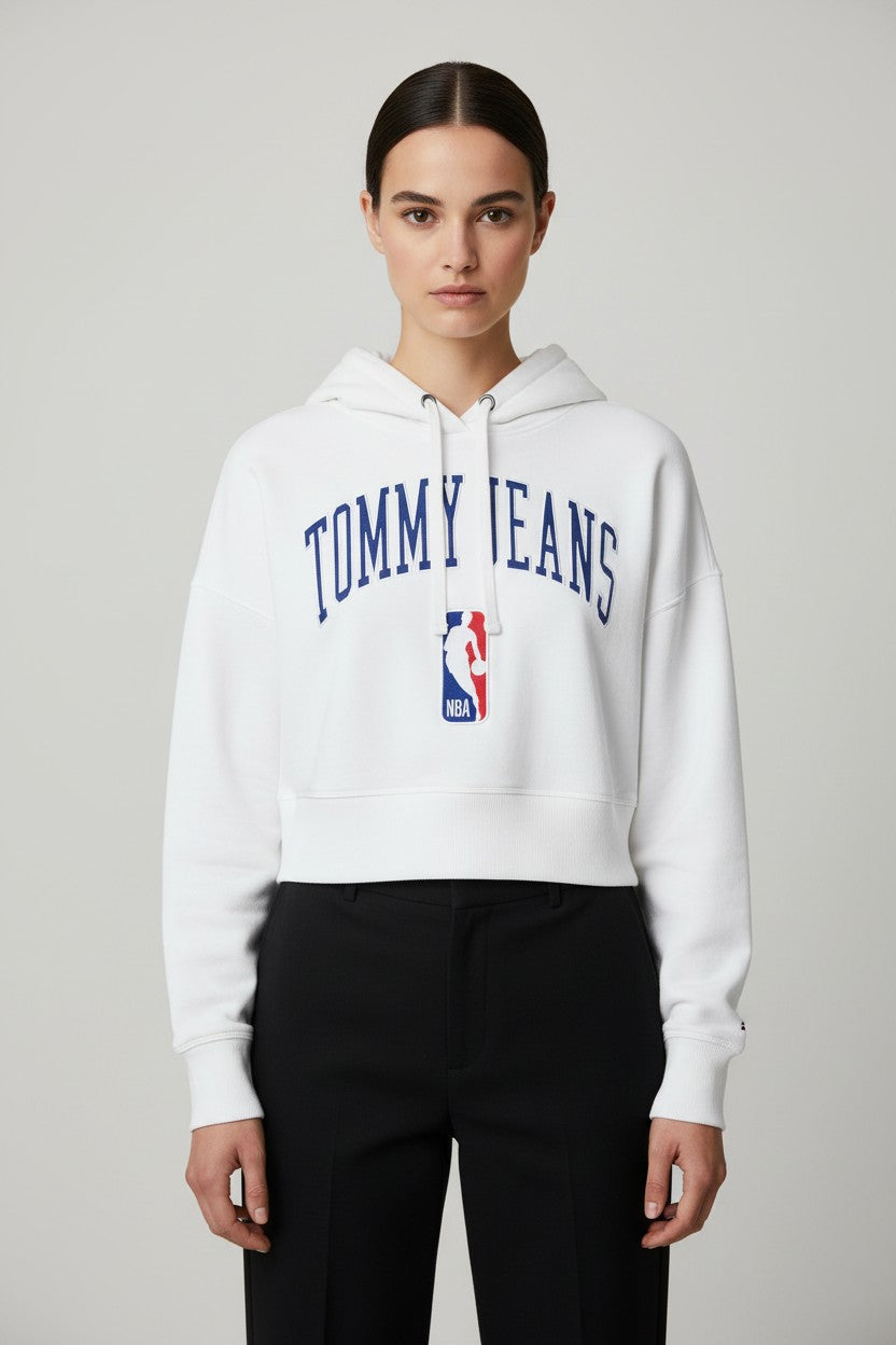 Tommy Hilfiger Jeans Damen Kapuzenpullover Weiß Größe XS