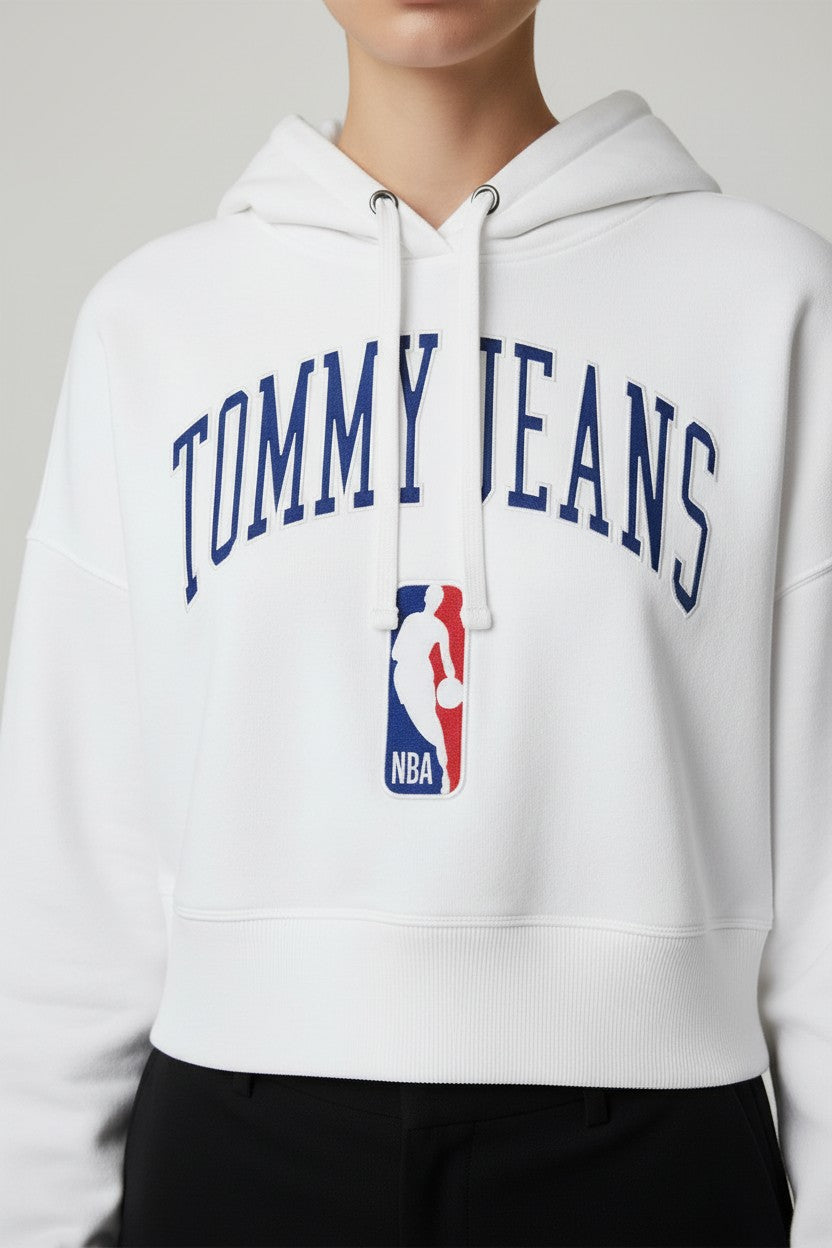 Tommy Hilfiger Jeans Damen Kapuzenpullover Weiß Größe XS