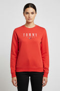 Tommy Hilfiger Jeans Damen Sweatshirt Rot Größe S