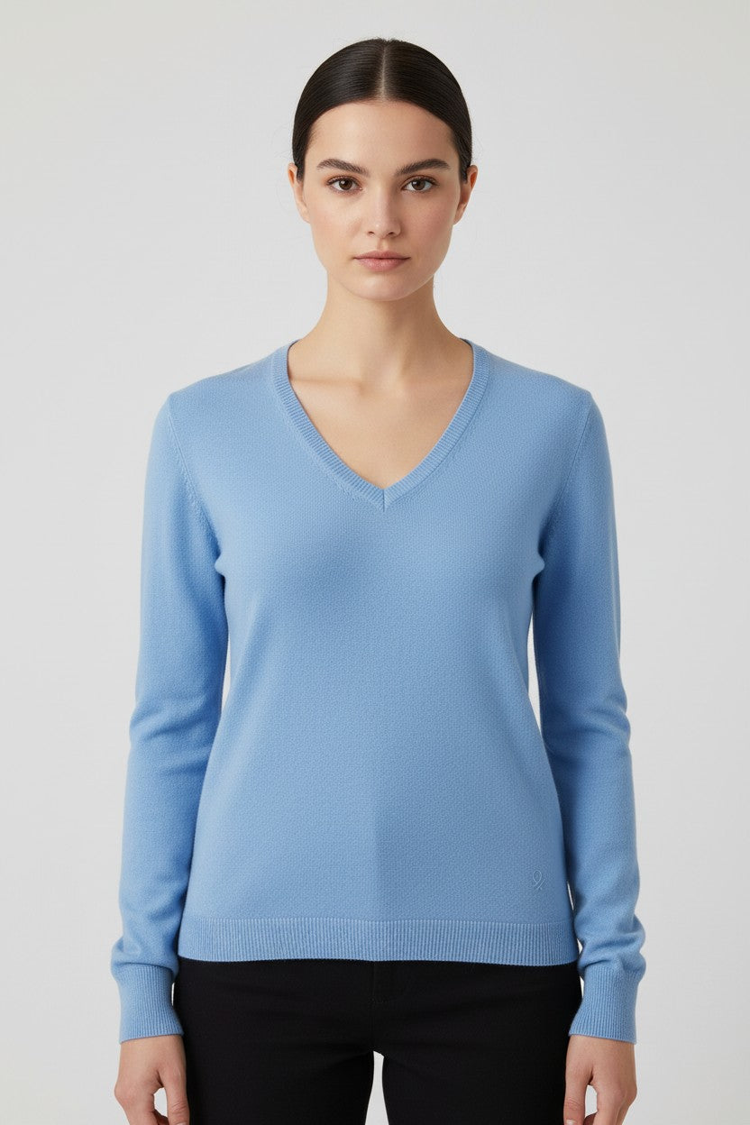 United Colors of Benetton Damen Pullover Blau Größe M