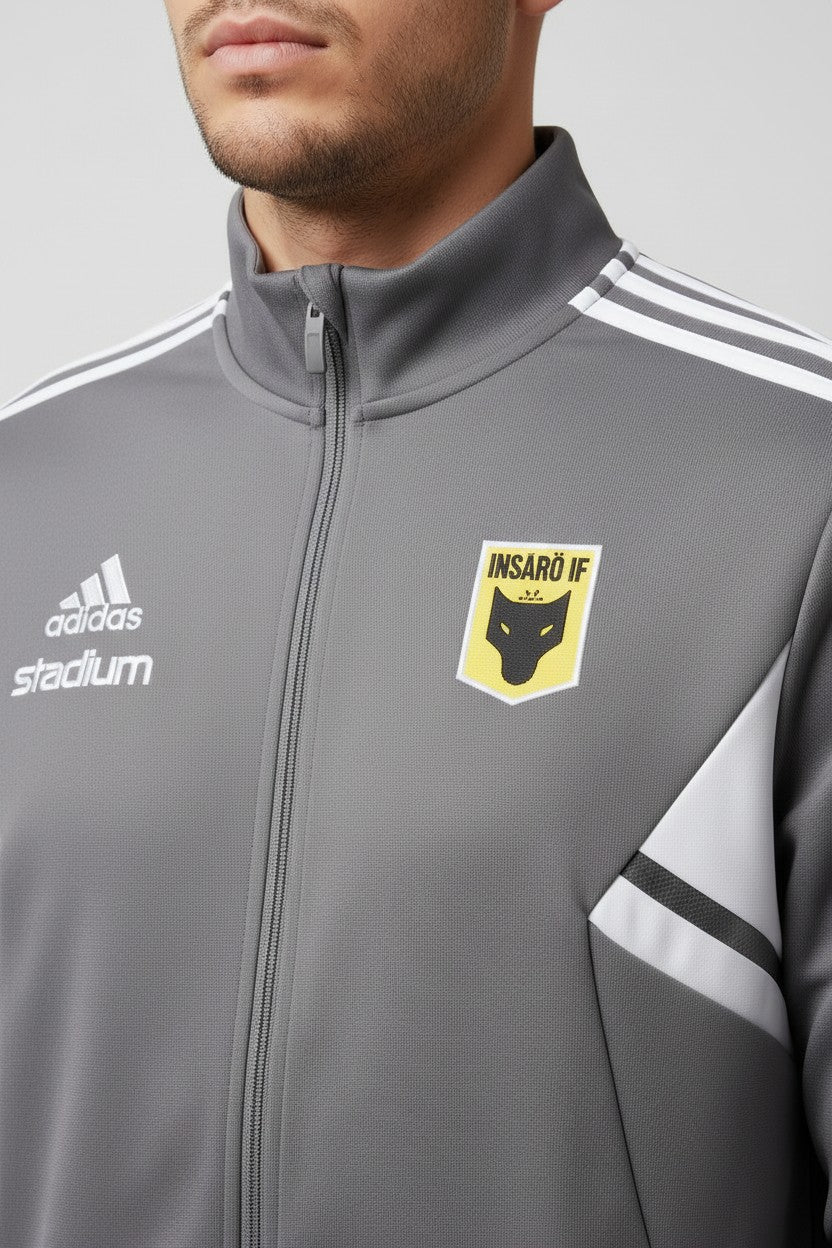 Adidas Herren Trainingsjacke Grau Größe L