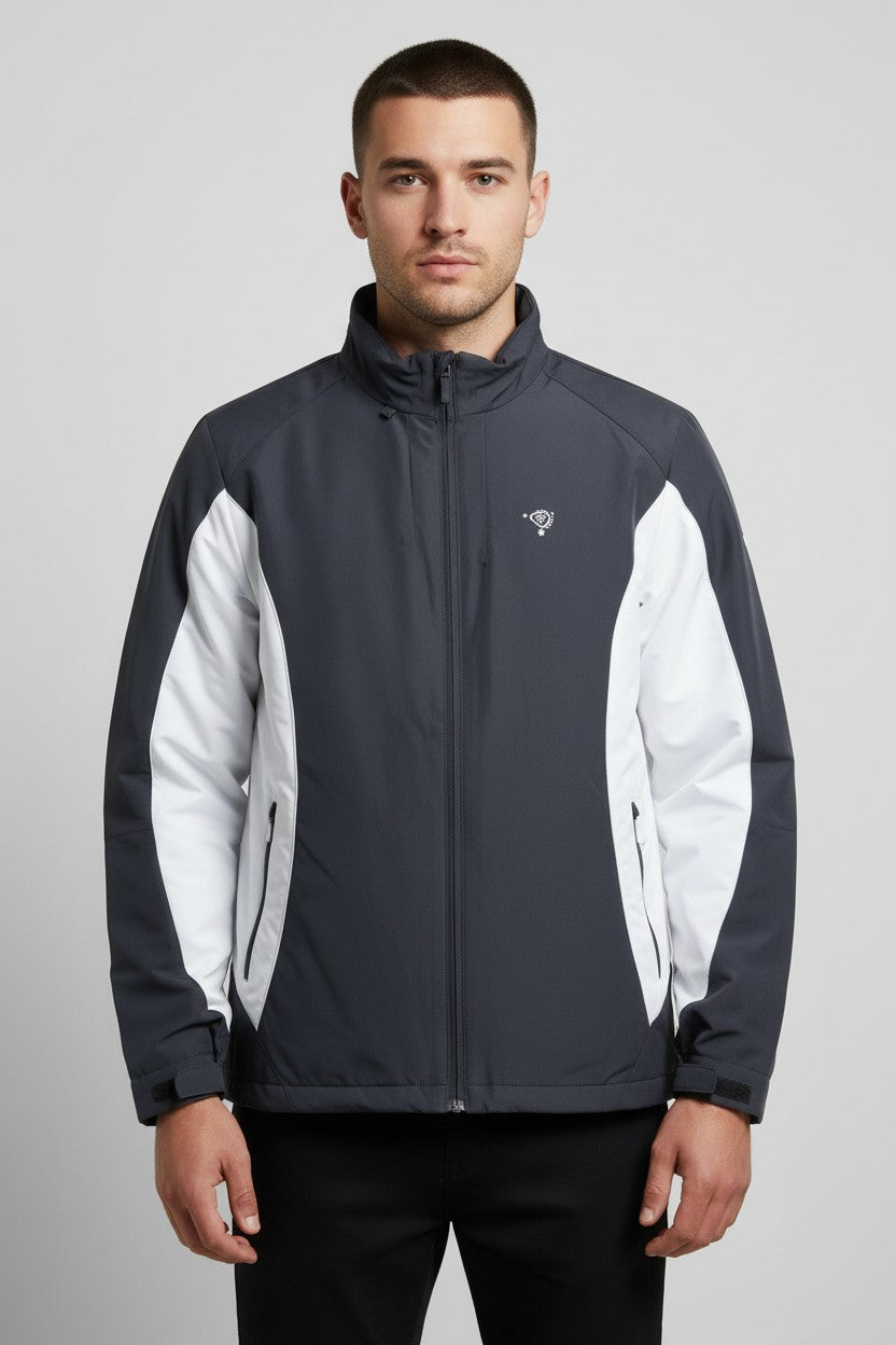 Body Style Herren Trainingsjacke Schwarz Weiß Größe 44