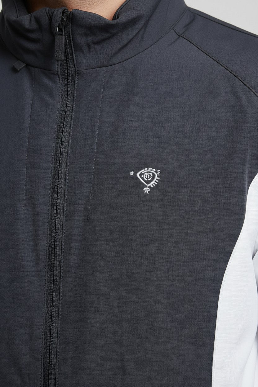 Body Style Herren Trainingsjacke Schwarz Weiß Größe 44