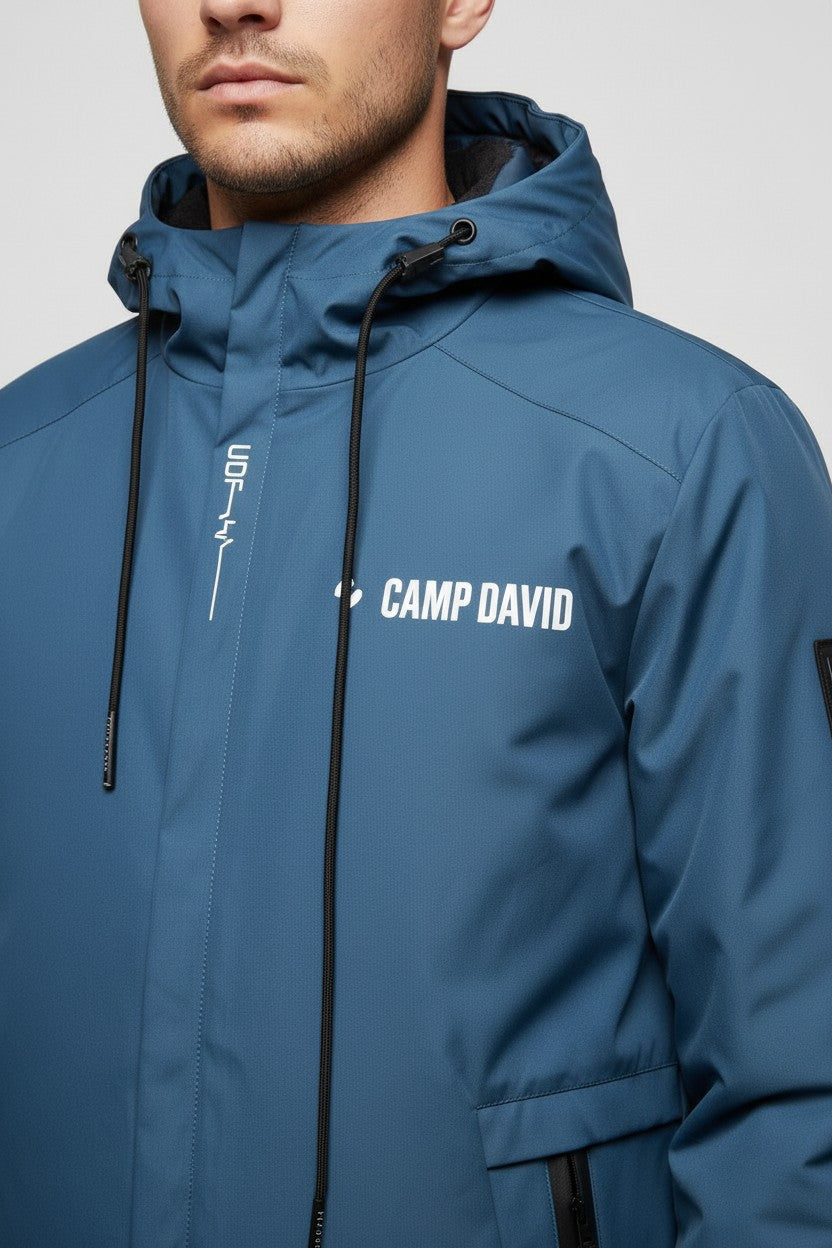 Camp David Unisex Trainingsjacke Blau Größe L