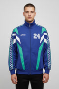 Erima Unisex Trainingsjacke Blau Grün Weiß Größe M