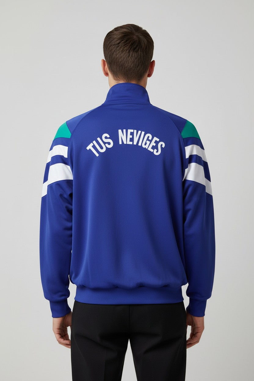 Erima Unisex Trainingsjacke Blau Grün Weiß Größe M