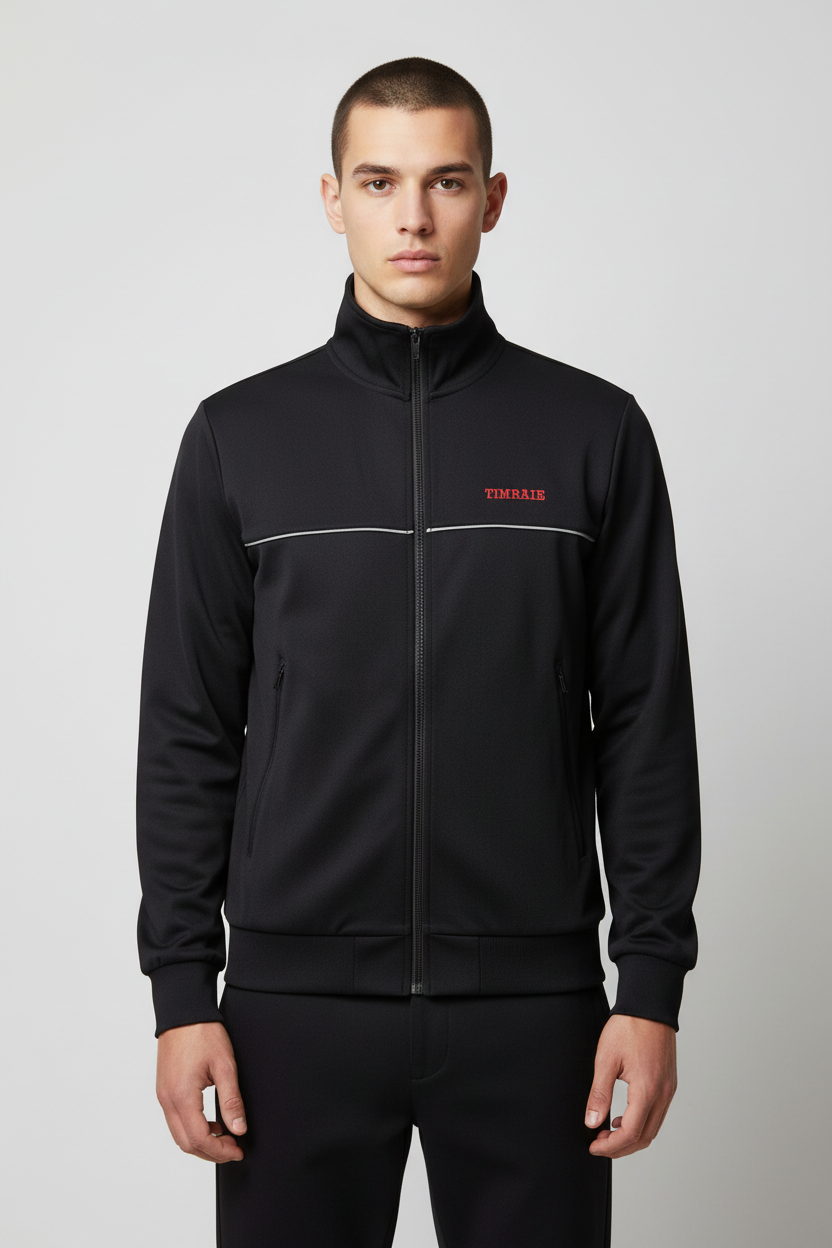 Printer Active Wear Herren Trainingsjacke Schwarz Größe S