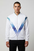 Tear Away Unisex Trainingsjacke Weiß Blau Grün Größe L