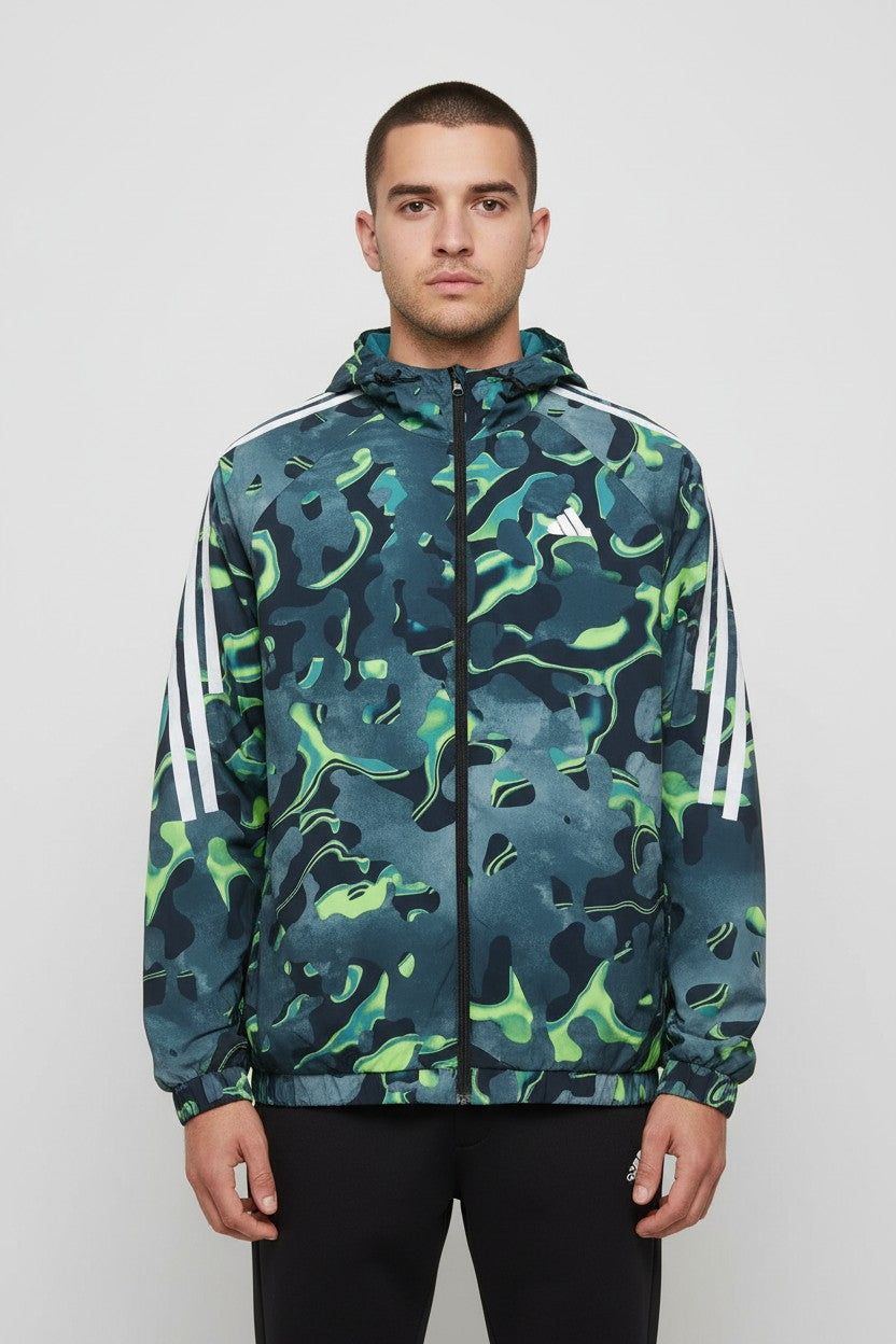 Adidas Unisex Trainingsjacke Grün Mehrfarbig Größe L