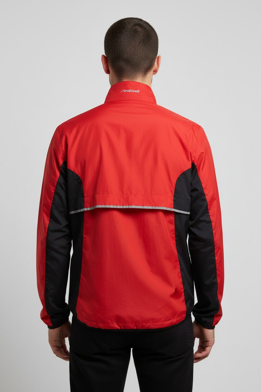 Avento Herren Trainingsjacke Rot Schwarz Größe L
