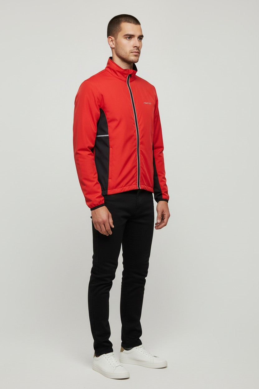 Avento Herren Trainingsjacke Rot Schwarz Größe L