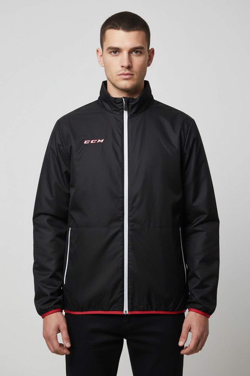 CCM Herren Trainingsjacke Schwarz Rot Größe M