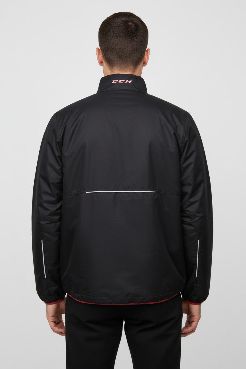 CCM Herren Trainingsjacke Schwarz Rot Größe M