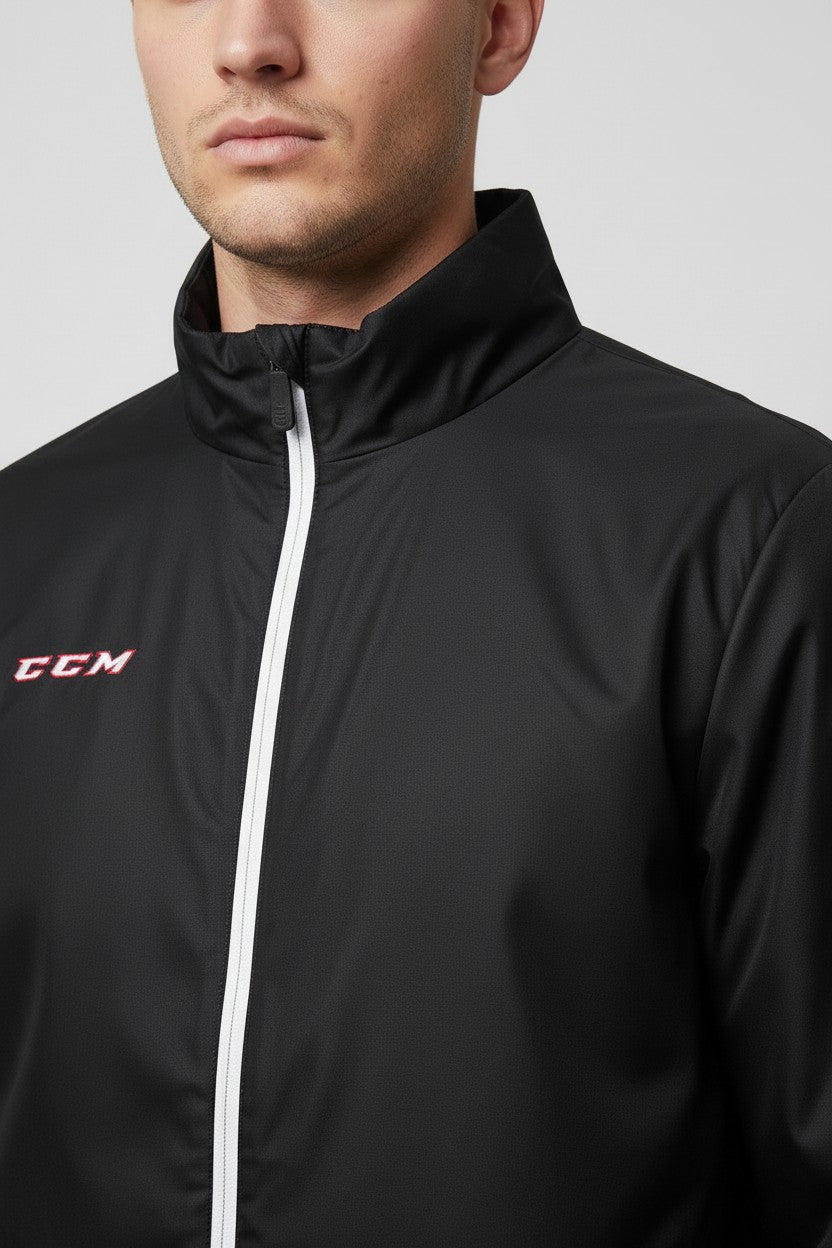 CCM Herren Trainingsjacke Schwarz Rot Größe M