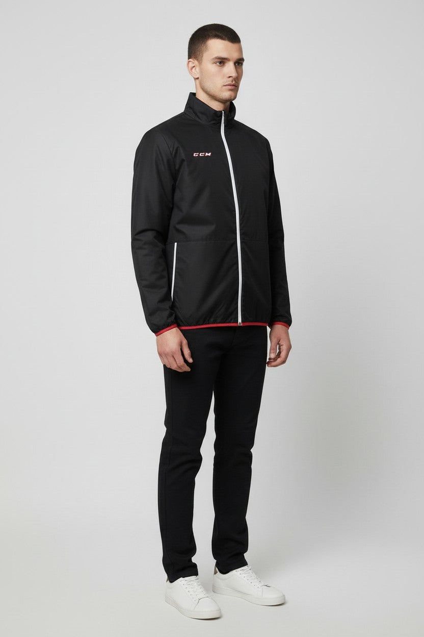 CCM Herren Trainingsjacke Schwarz Rot Größe M