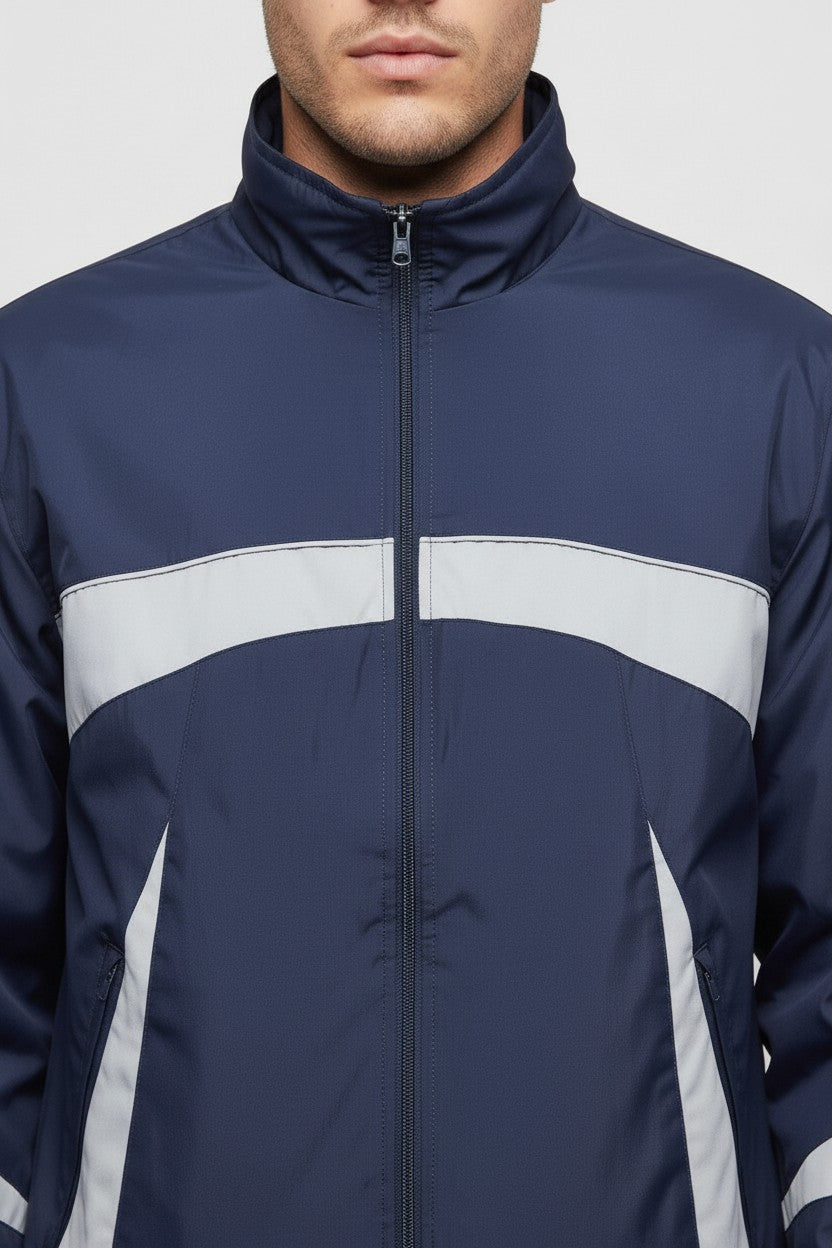Crane Sports Unisex Trainingsjacke Blau Weiß Größe M