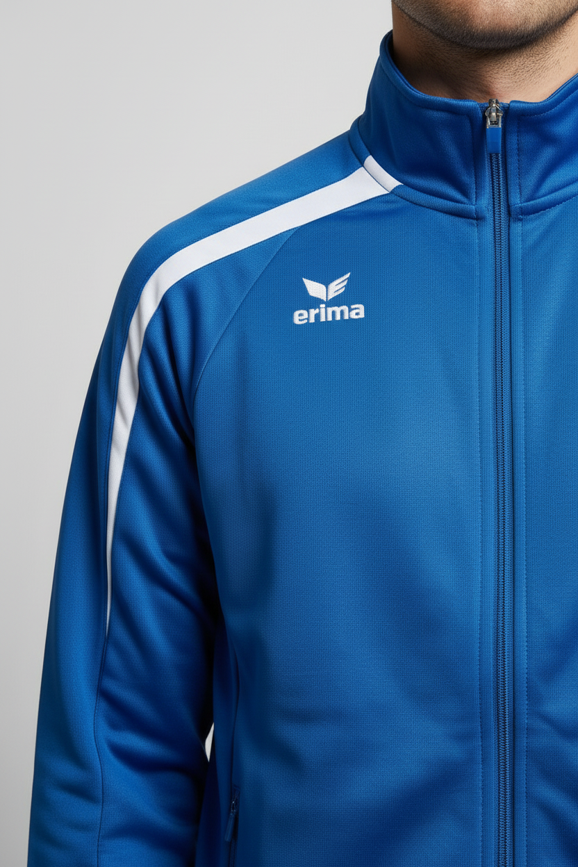 Erima Herren Trainingsjacke Blau Weiß Größe S