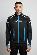 BTWIN Herren Trainingsjacke Schwarz Blau Größe L