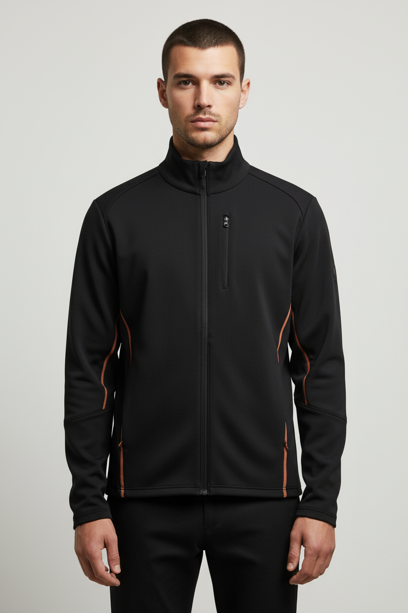 Emporio Armani Herren Trainingsjacke Schwarz Orange Größe XL