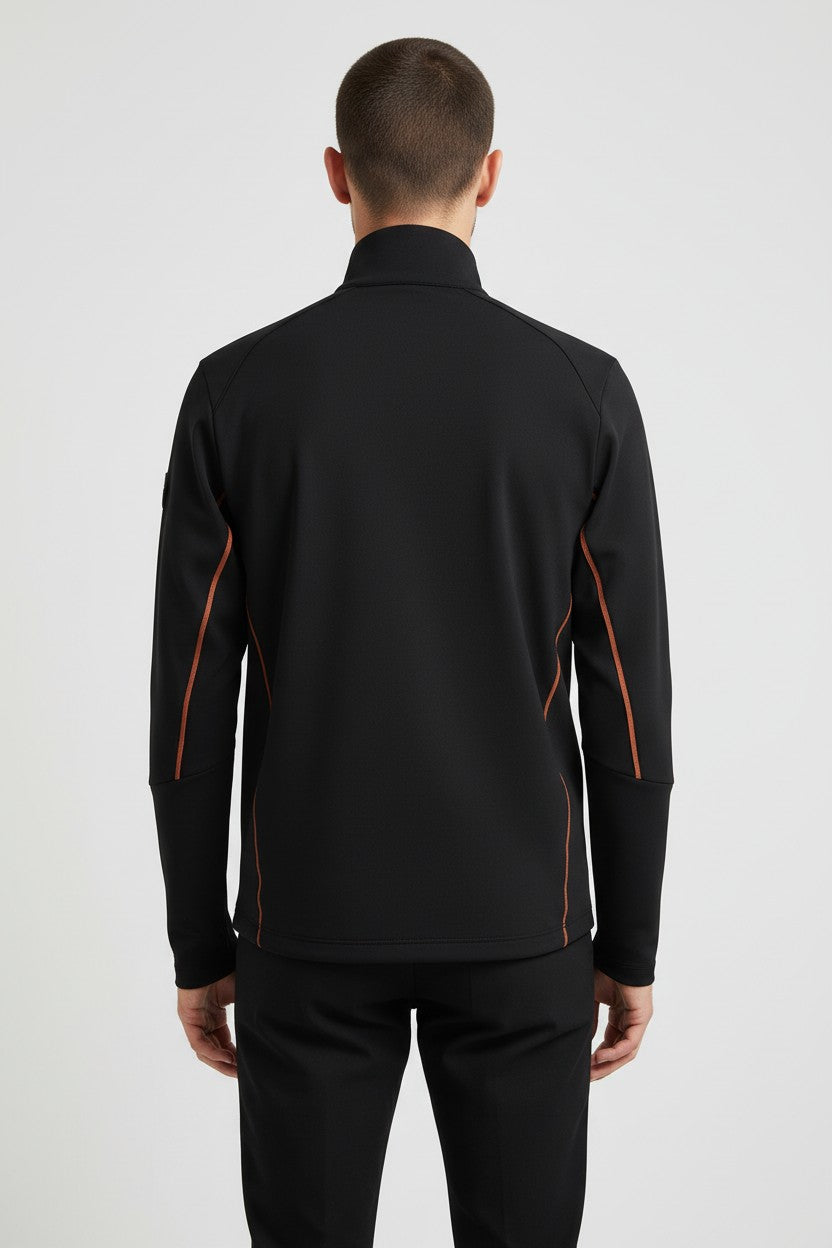 Emporio Armani Herren Trainingsjacke Schwarz Orange Größe XL