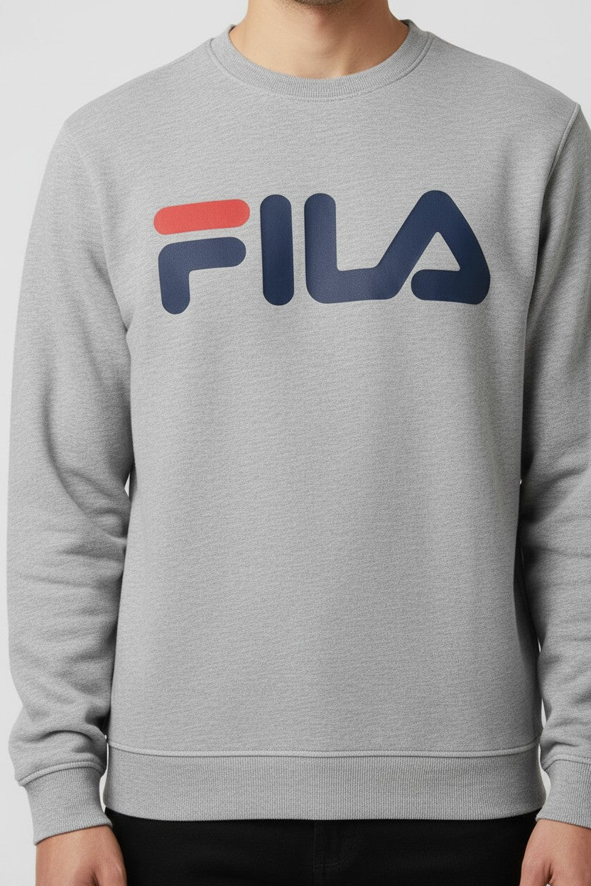 Fila Herren Sweatshirt Grau Mehrfarbig Größe M