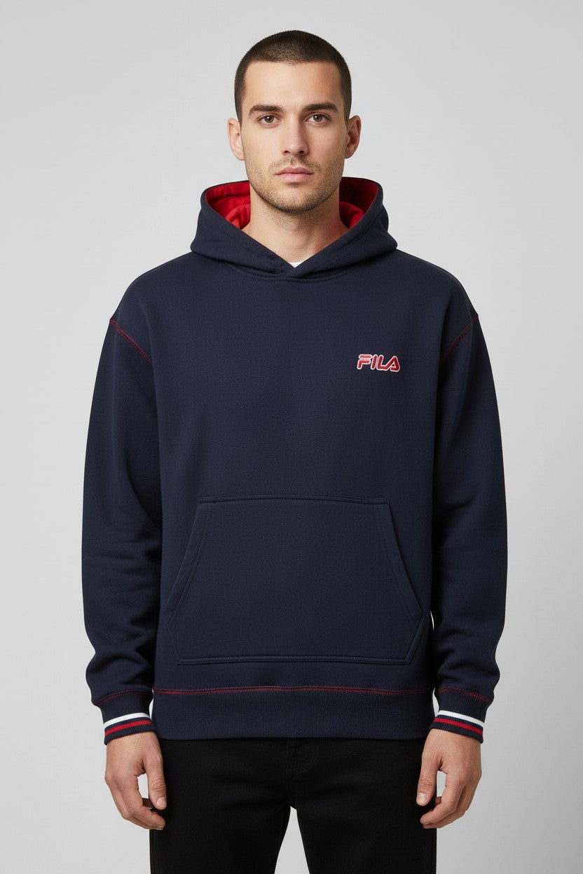 Fila Unisex Kapuzenpullover Blau Rot Größe S