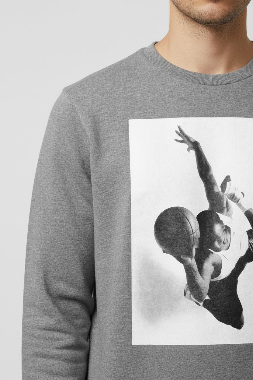 Jordan Herren Sweatshirt Grau Größe S