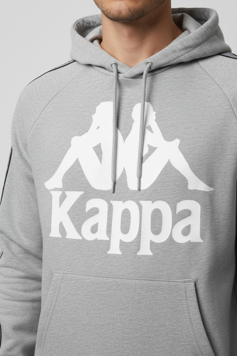 Kappa Herren Kapuzenpullover Grau Größe S