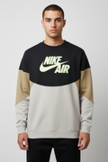 Nike Air Herren Sweatshirt Schwarz Beige Mehrfarbig Größe M