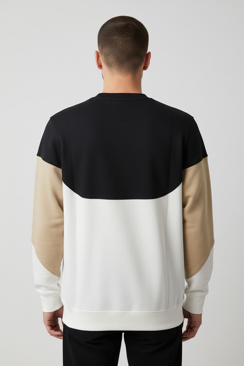 Nike Air Herren Sweatshirt Schwarz Beige Mehrfarbig Größe M
