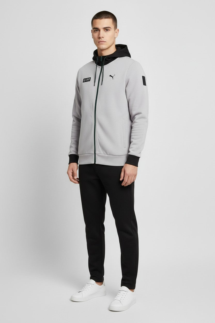 Puma Mercedes-Amg Petronas Herren Kapuzenpullover Grau Schwarz Größe L