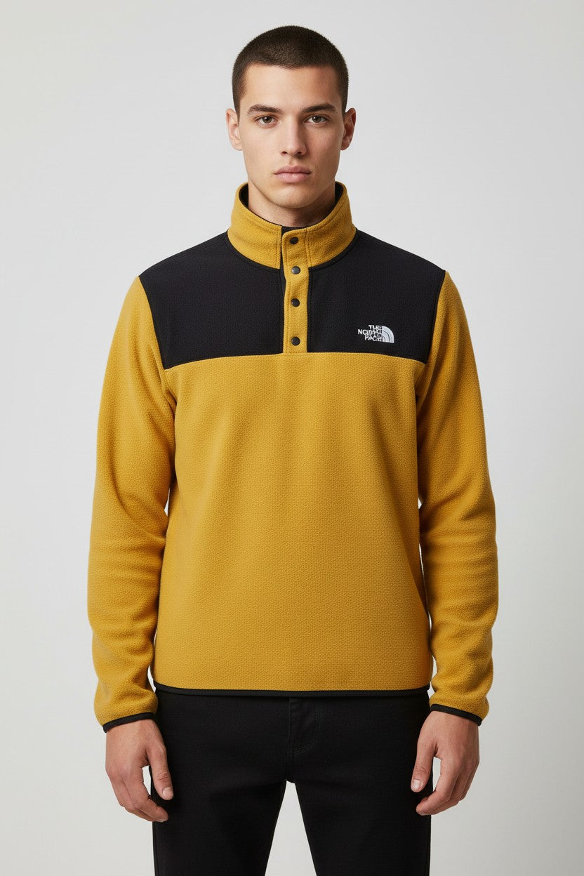 The North Face Herren Fleecepullover Gelb Schwarz Größe S