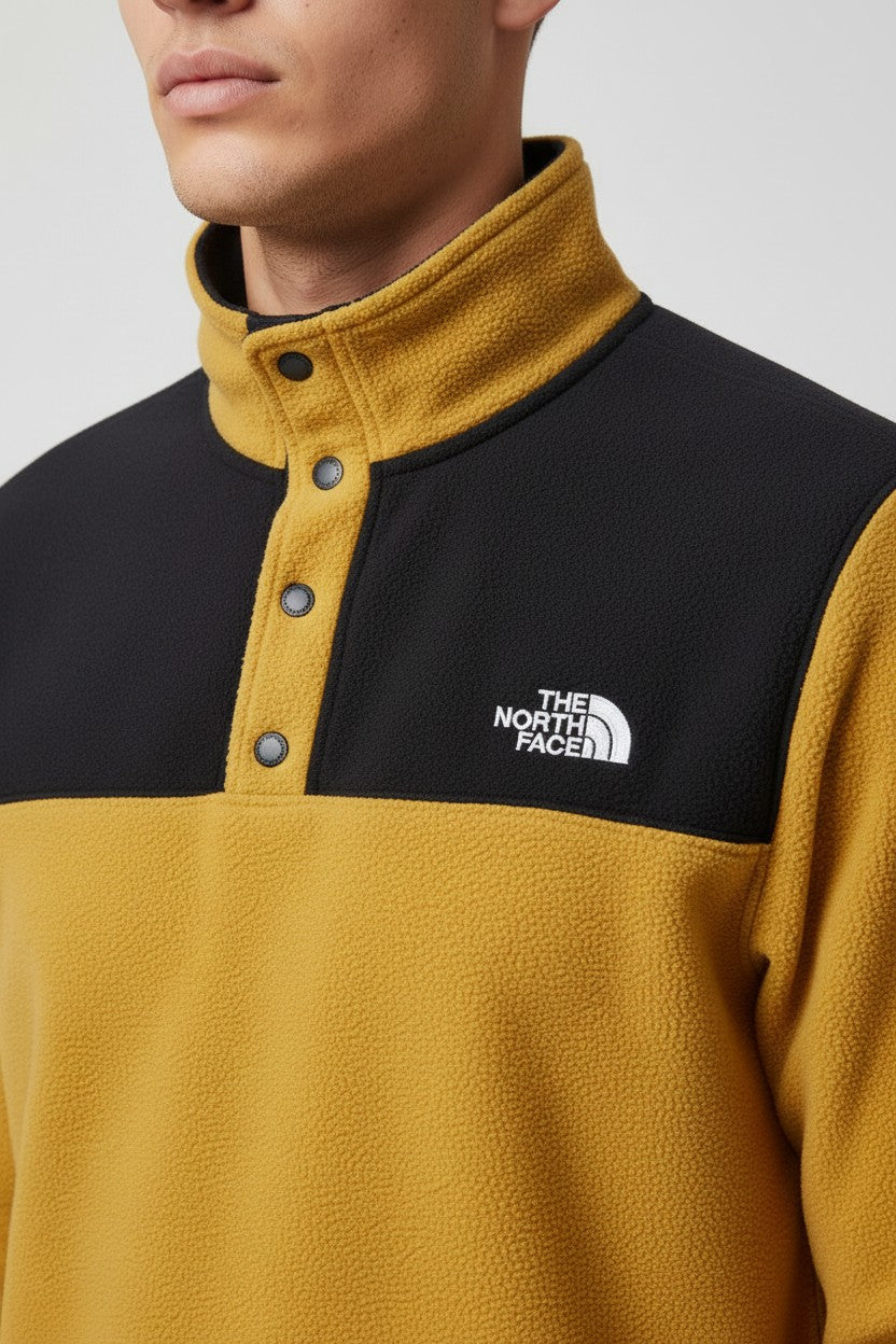 The North Face Herren Fleecepullover Gelb Schwarz Größe S