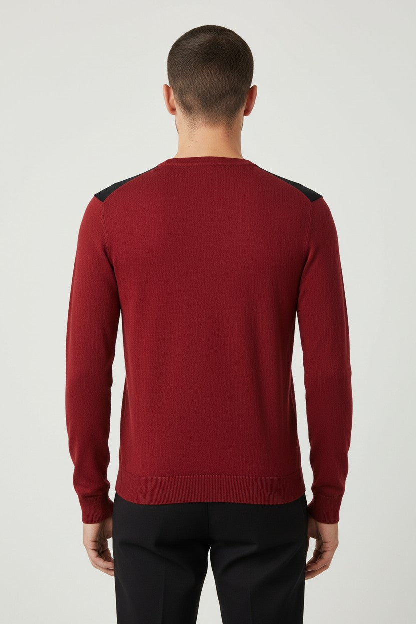 Tommy Hilfiger Herren Pullover Rot Blau Größe S
