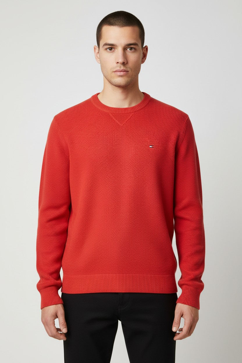 Tommy Hilfiger Herren Strickpullover Rot Größe L