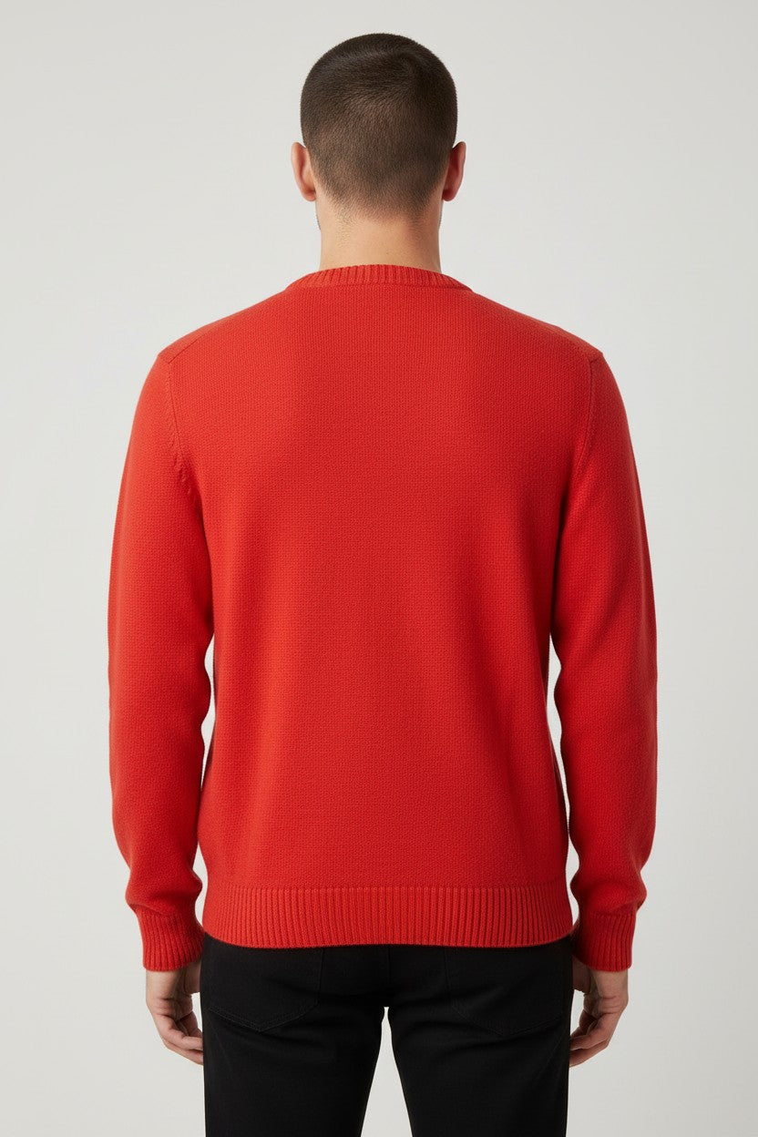 Tommy Hilfiger Herren Strickpullover Rot Größe L