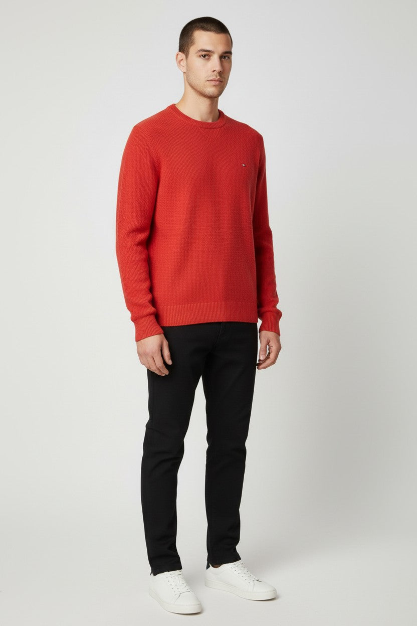 Tommy Hilfiger Herren Strickpullover Rot Größe L