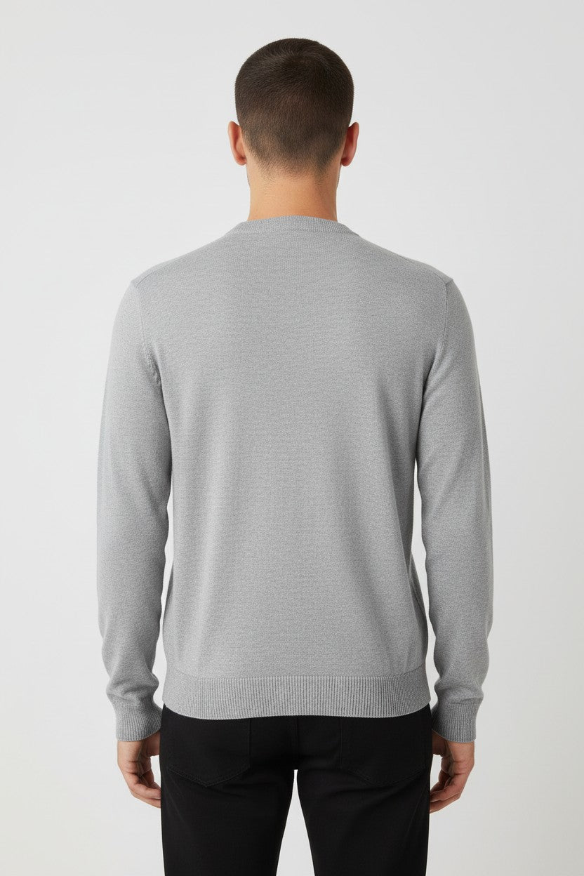 Tommy Hilfiger Premium Cotton Herren Pullover Grau Größe XL