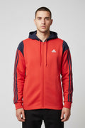 Adidas Herren Kapuzenpullover Rot Blau Größe M
