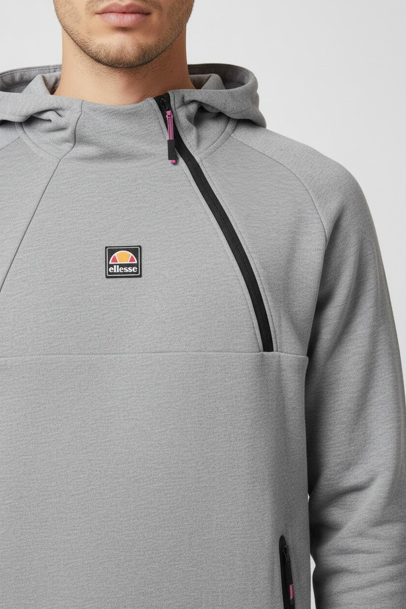 Ellesse Herren Kapuzenpullover Grau Größe XL