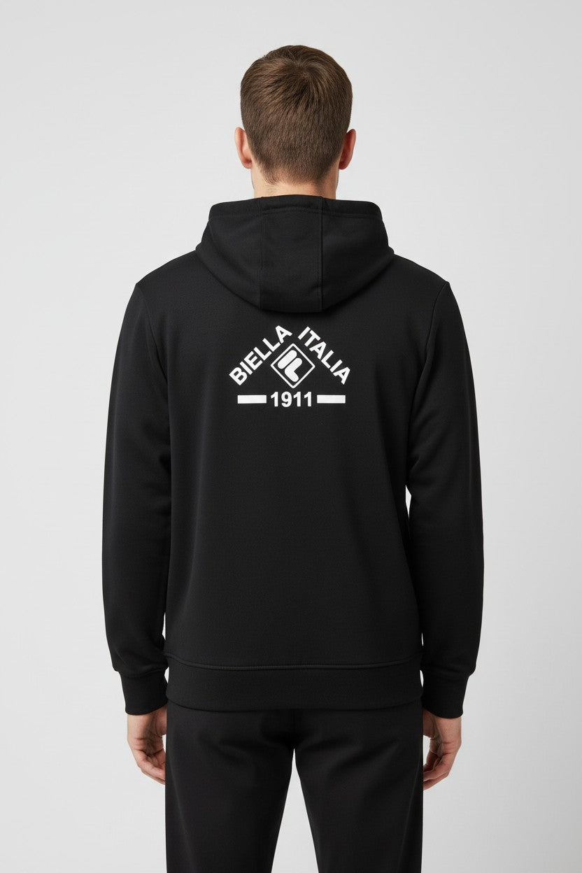 Fila Herren Kapuzenpullover Schwarz Weiß Rot Größe M