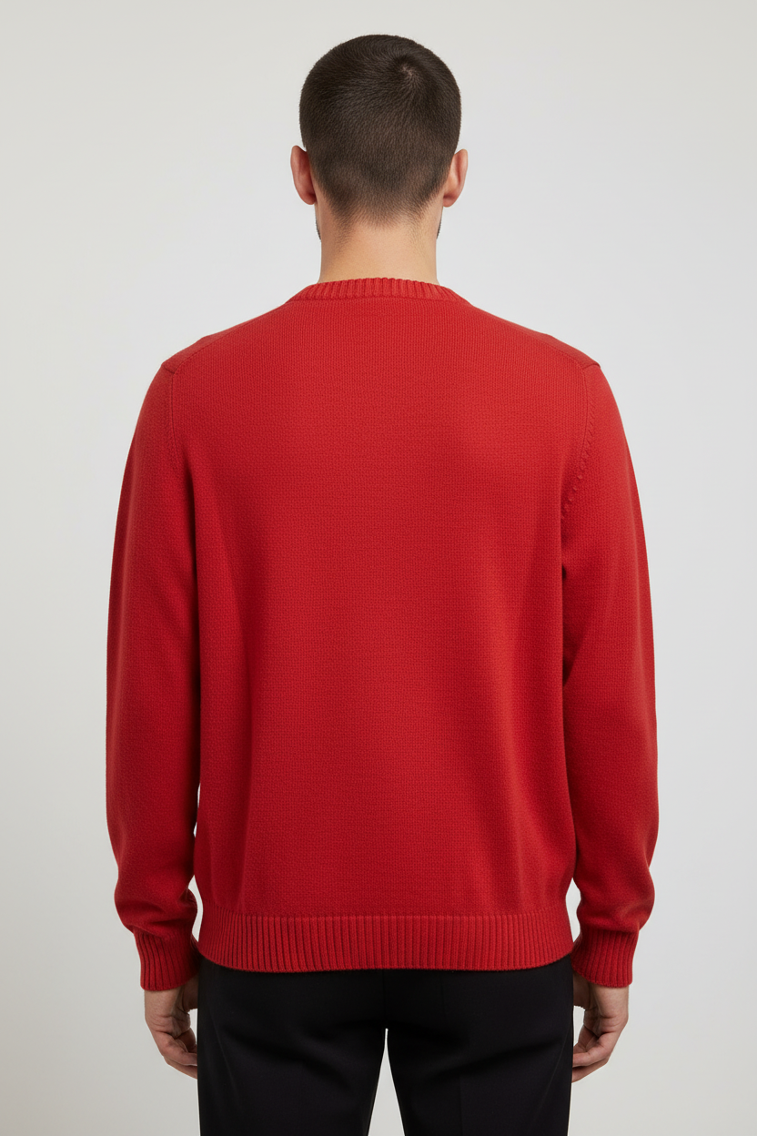 Hugo Boss Herren Strickpullover Rot Größe M/L