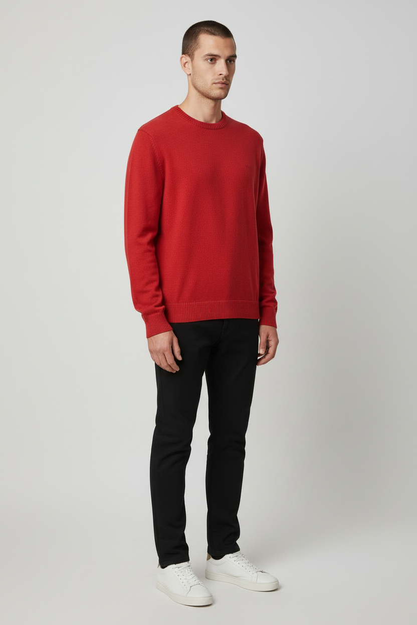 Hugo Boss Herren Strickpullover Rot Größe M/L
