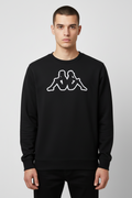 Kappa Herren Sweatshirt Schwarz Größe XL