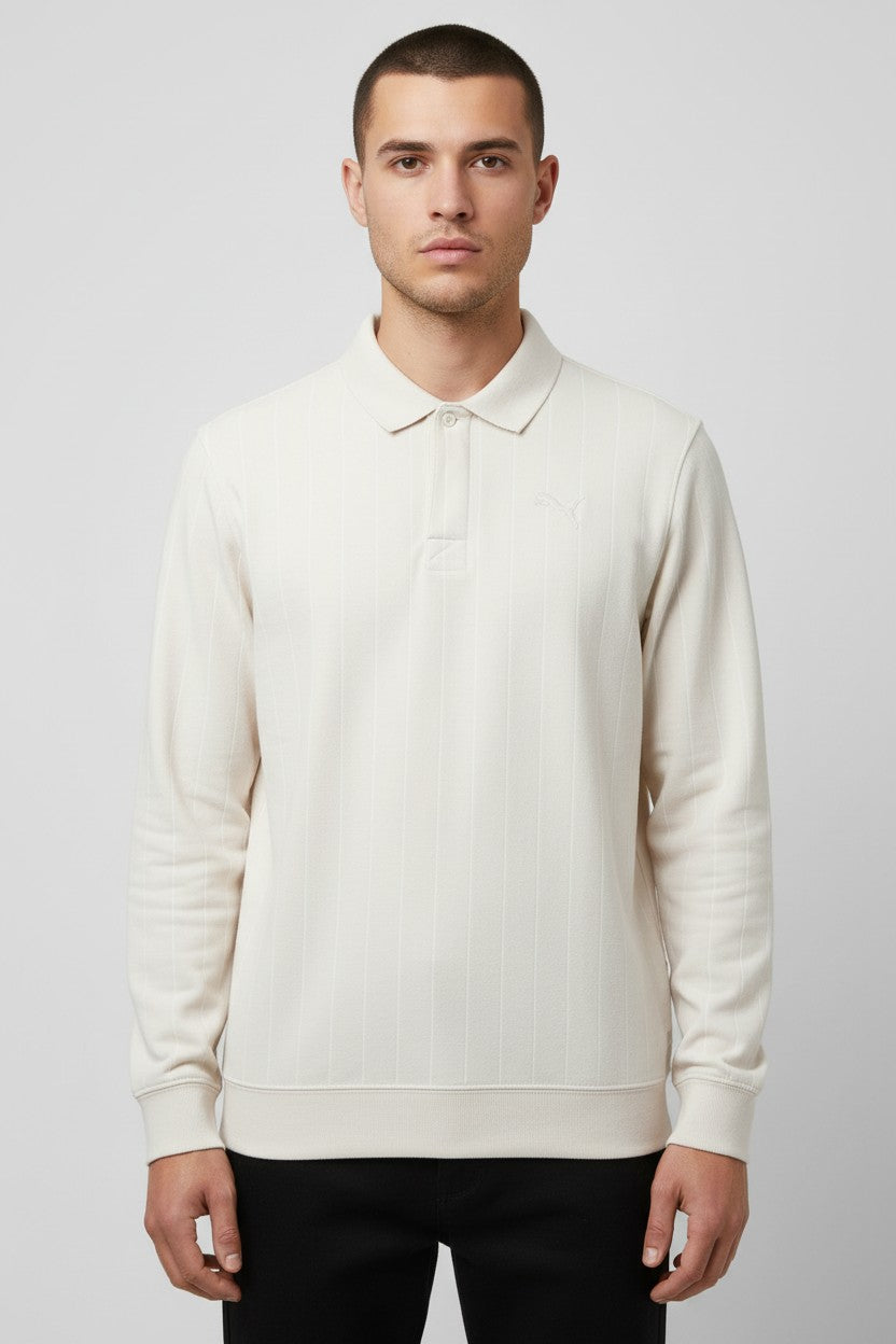 Puma Herren Rugby Shirt Beige Größe M
