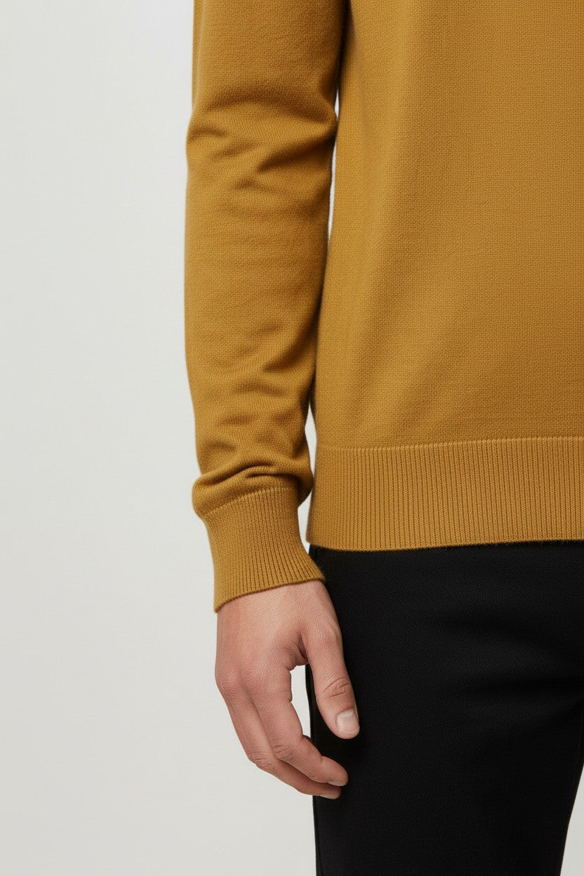 Tommy Hilfiger Herren Strickpullover Gelb Größe L
