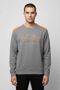 Hugo Boss Herren Sweatshirt Grau Orange Größe XL