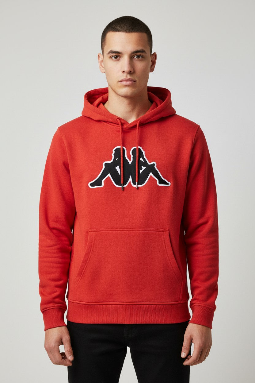 Kappa Herren Kapuzenpullover Rot Größe S