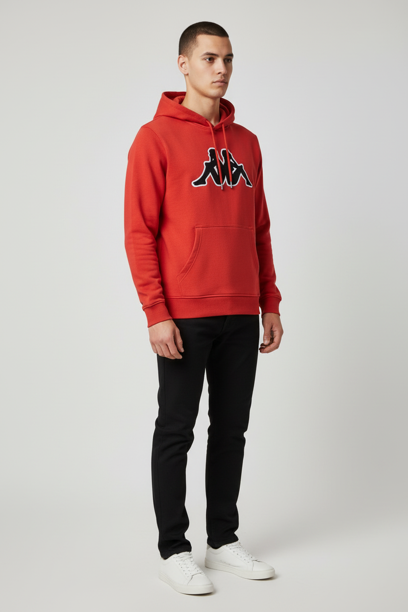 Kappa Herren Kapuzenpullover Rot Größe S